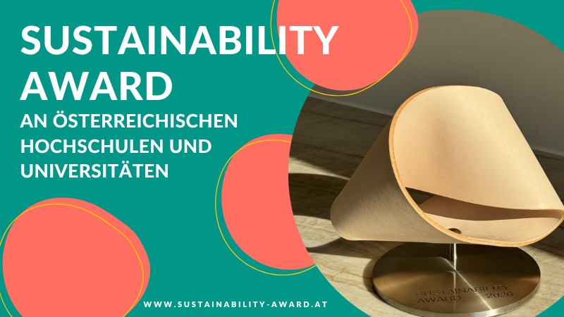 Cover Sustainability Award mit Trophäe.